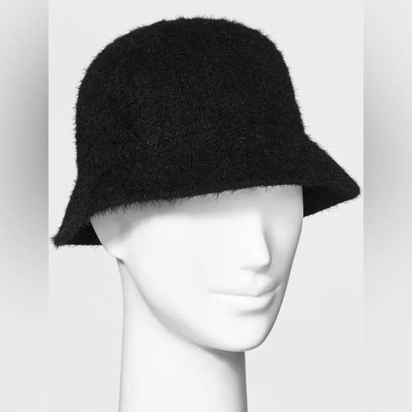 Black Fuzzy Bucket Hat- A New Day (Target) - Picture 1 of 4